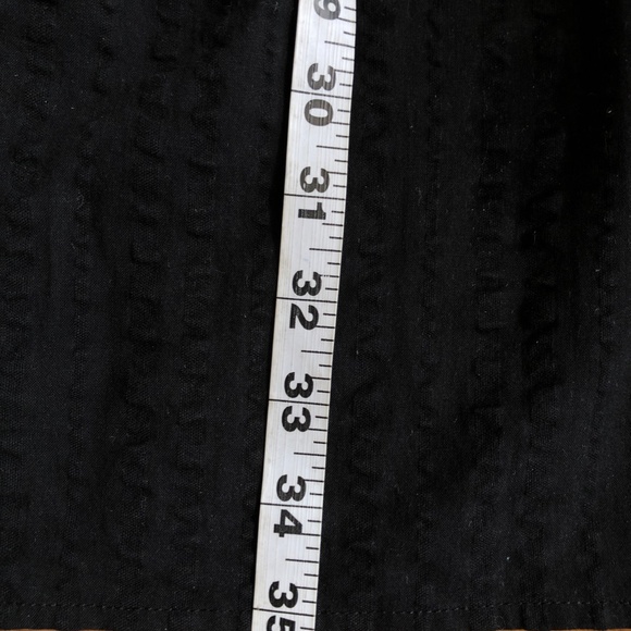 A New Day Midi Dress Short Sleeve Tiered Seersucker Black NEW Size Medium - Picture 9 of 9